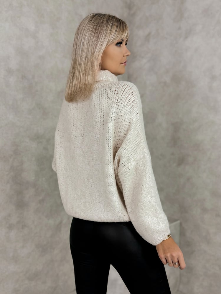 SWETER NAVIA BEŻOWY