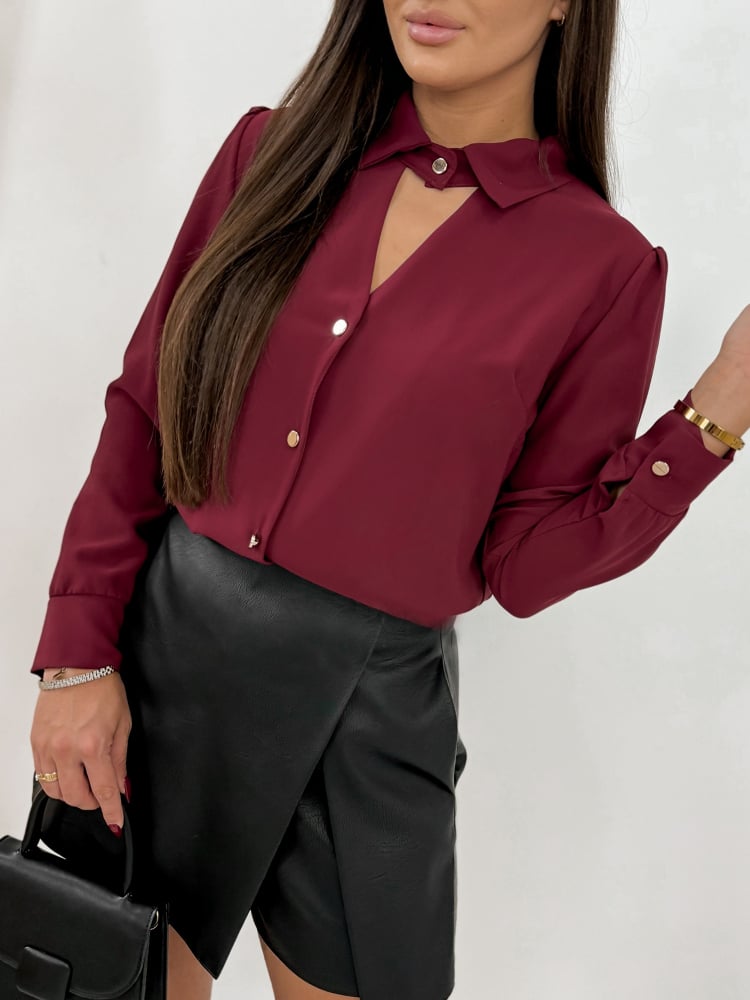 KOSZULA MERREA BORDOWA