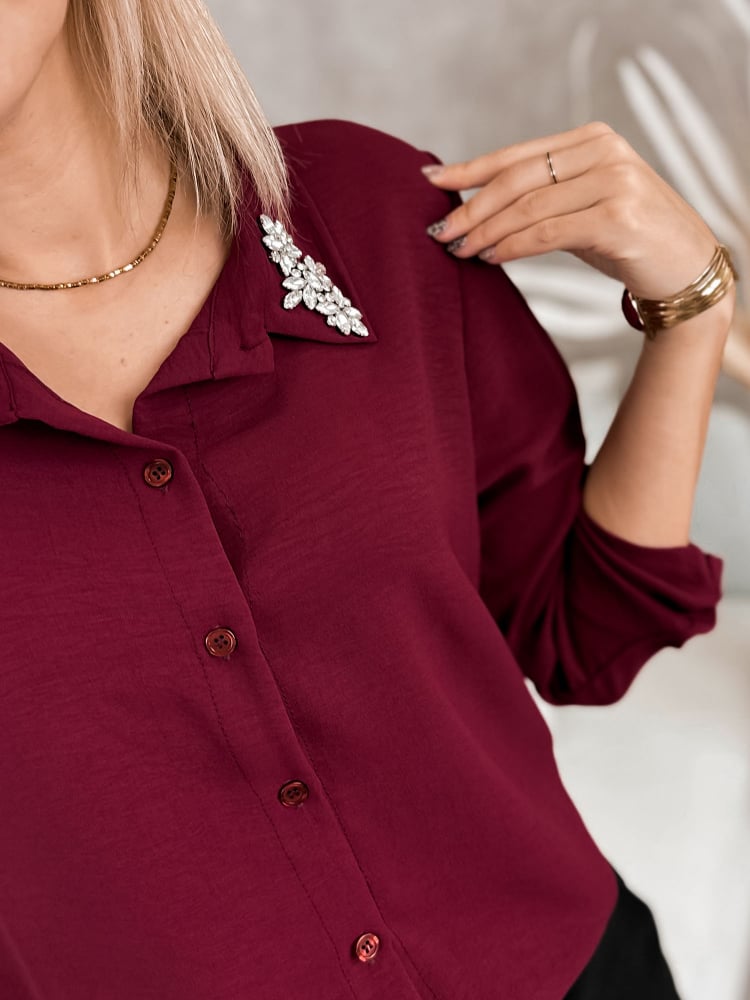 KOSZULA NEVITA BORDOWA