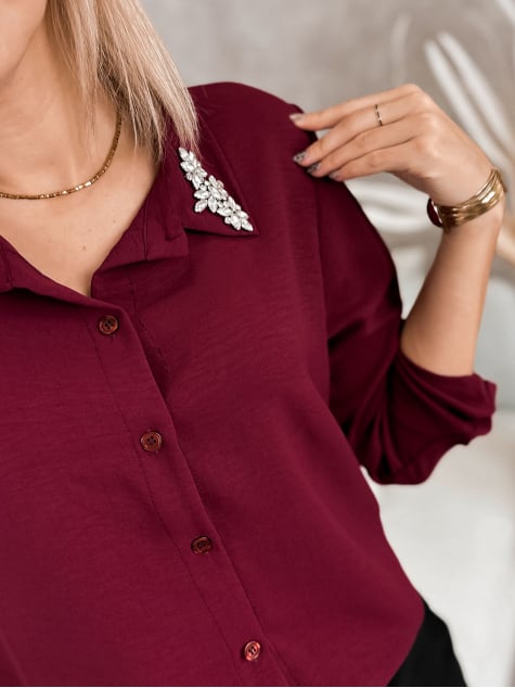 KOSZULA NEVITA BORDOWA