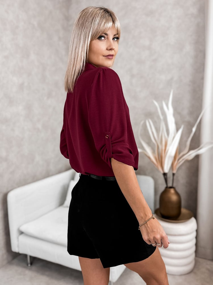 KOSZULA NEVITA BORDOWA