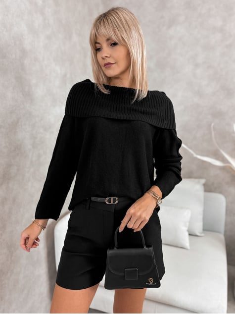 SWETER MANUELLE CZARNY