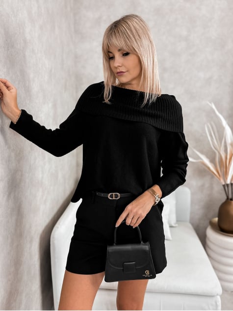 SWETER MANUELLE CZARNY