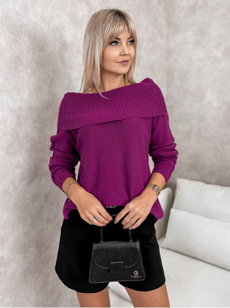 SWETER MANUELLE FIOLETOWY