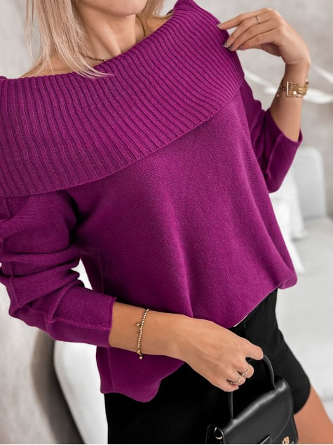 SWETER MANUELLE FIOLETOWY