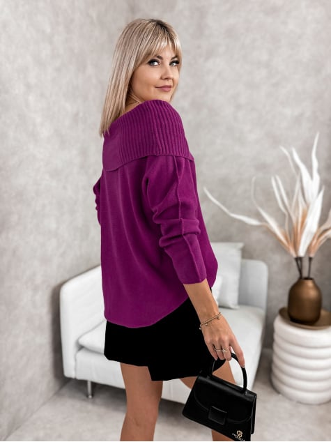 SWETER MANUELLE FIOLETOWY