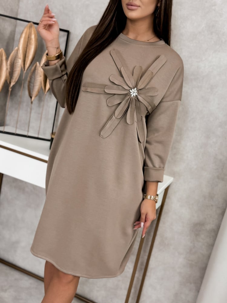 SUKIENKA NALIA CIEMNOBEŻOWA