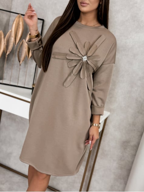 SUKIENKA NALIA CIEMNOBEŻOWA