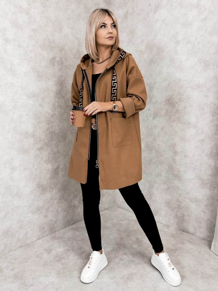 PŁASZCZ CLAUDETTE KARMELOWY