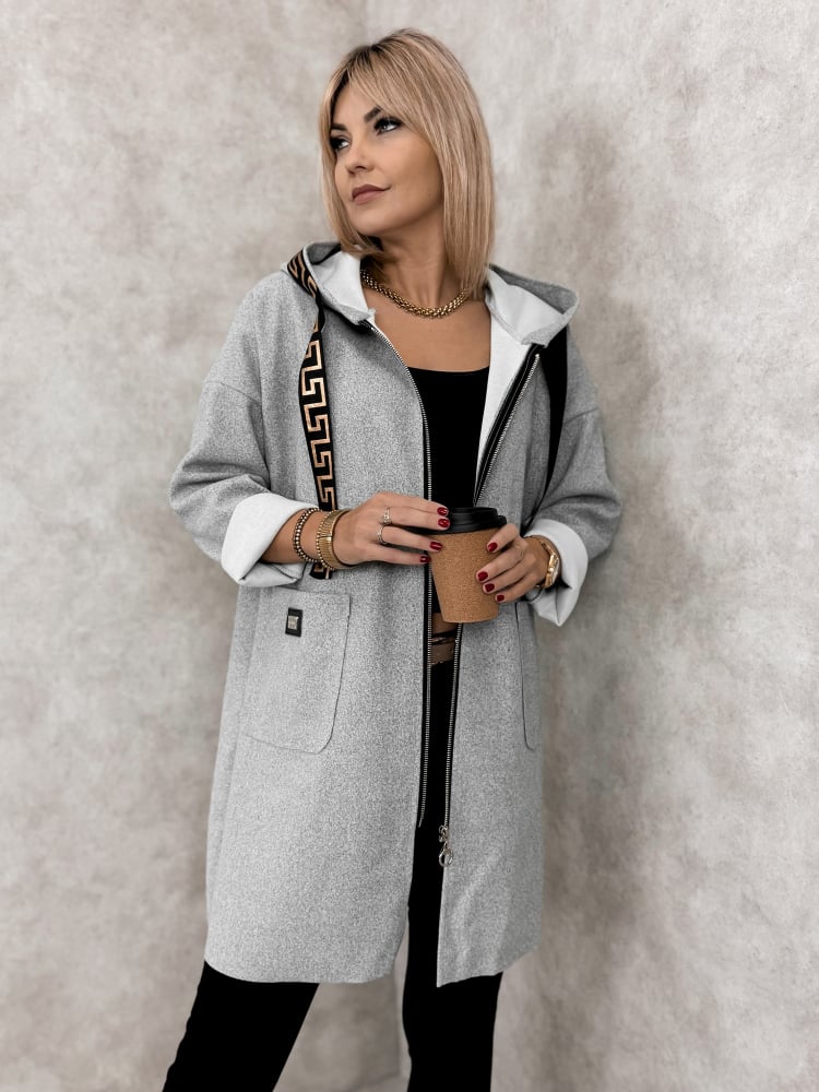 PŁASZCZ CLAUDETTE SZARY