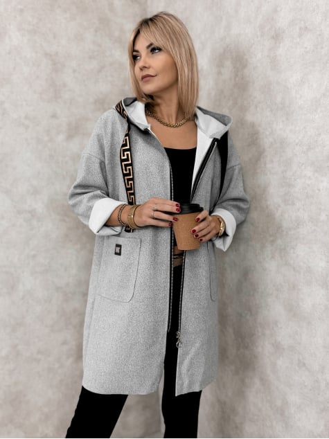 PŁASZCZ CLAUDETTE SZARY