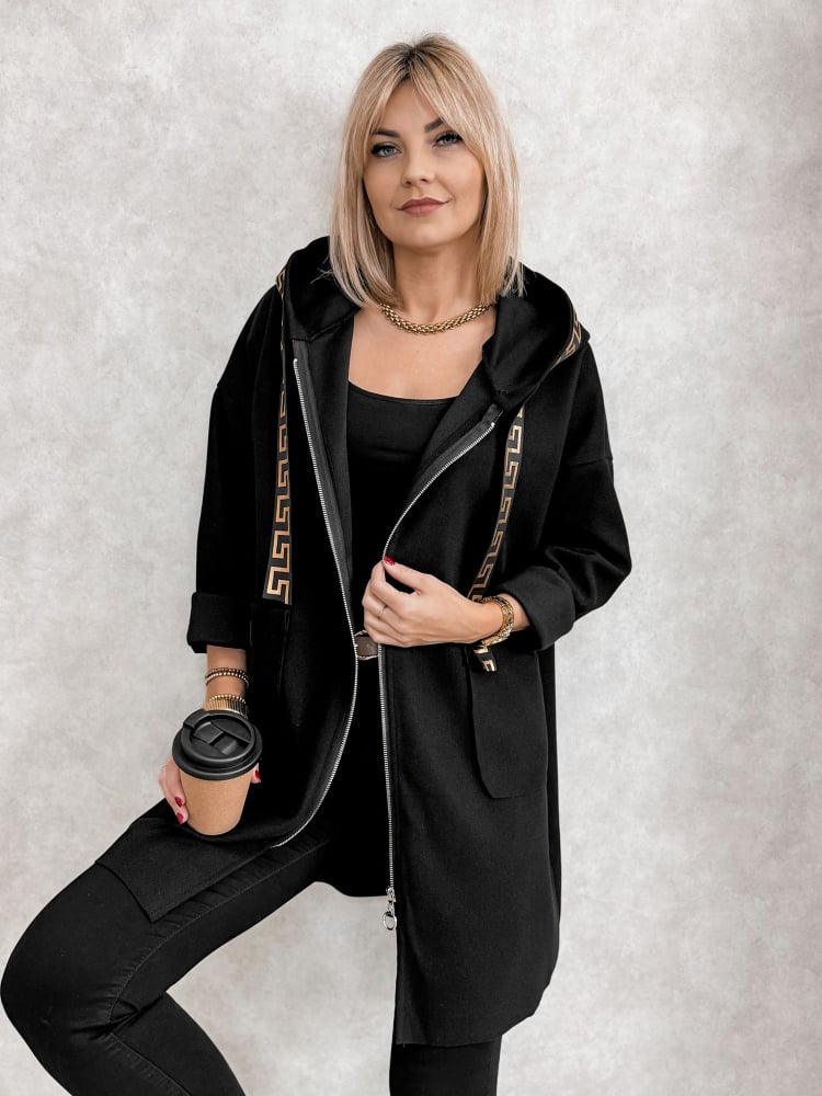 PŁASZCZ CLAUDETTE CZARNY