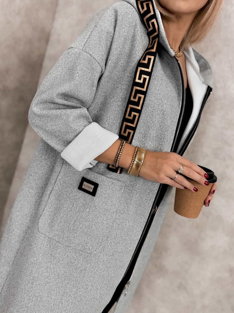 PŁASZCZ CLAUDETTE SZARY