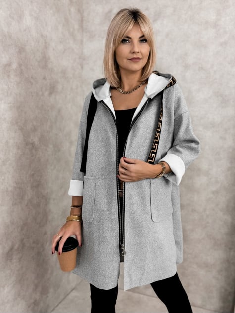 PŁASZCZ CLAUDETTE SZARY