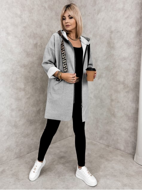 PŁASZCZ CLAUDETTE SZARY