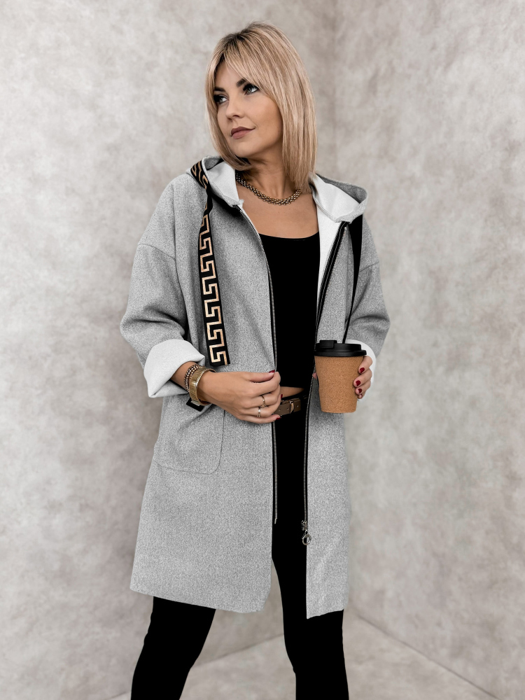 PŁASZCZ CLAUDETTE SZARY