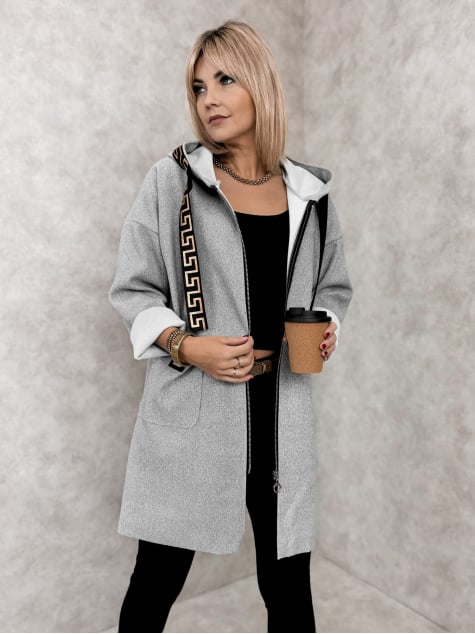 PŁASZCZ CLAUDETTE SZARY