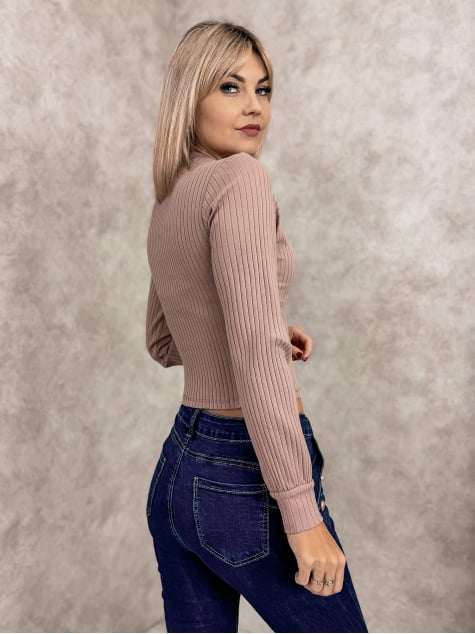 BLUZKA BARGE PUDROWY RÓŻ