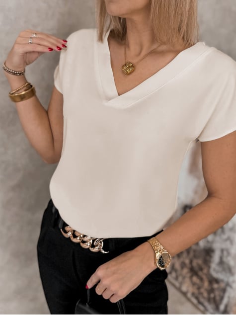 BLUZKA ITALIANA BEŻOWA