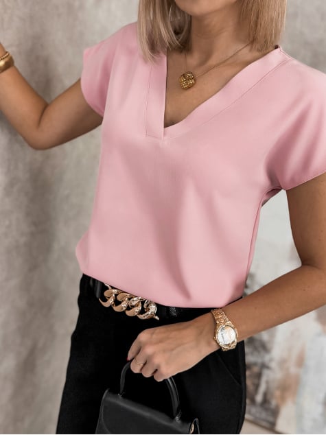 BLUZKA ITALIANA PUDROWY RÓŻ