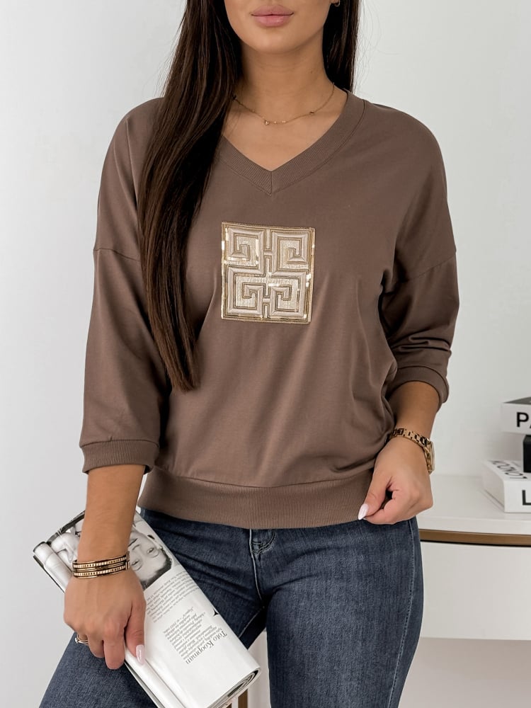 BLUZKA RAHME BRĄZOWA