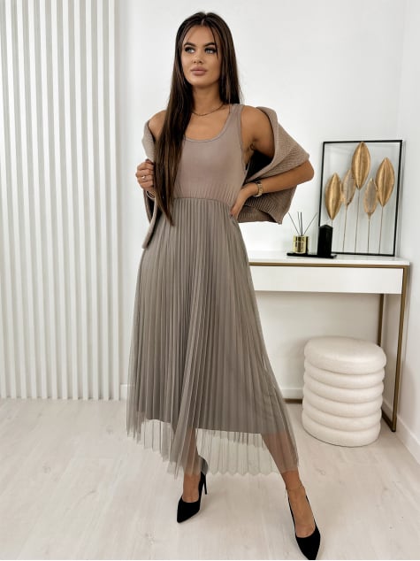 KOMPLET ELISAI JASNOBRĄZOWY