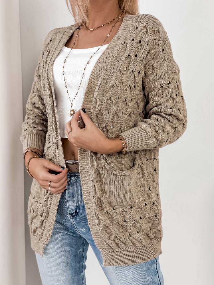 KARDIGAN ADORESSA CIEMNOBEŻOWY