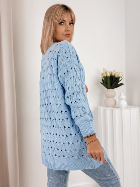 KARDIGAN ADORESSA BŁĘKITNY