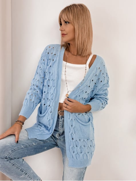 KARDIGAN ADORESSA BŁĘKITNY