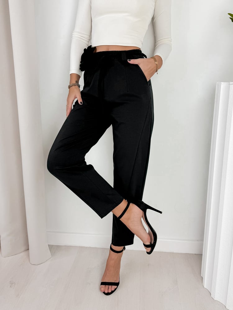 SPODNIE VALIA CZARNE