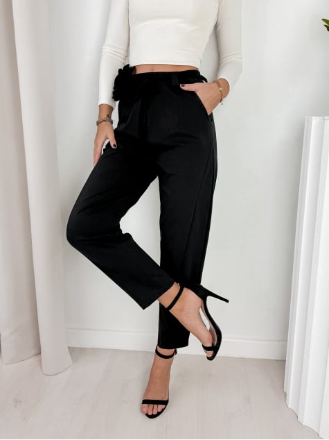 SPODNIE VALIA CZARNE