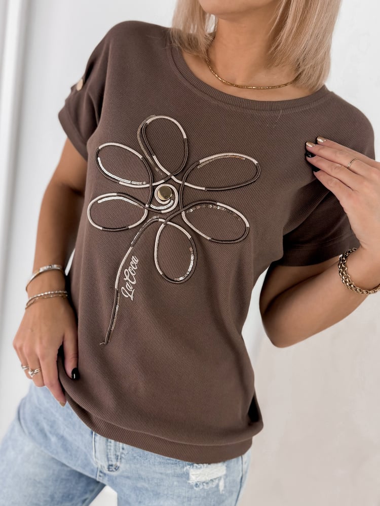 BLUZKA EVANA BRĄZOWA