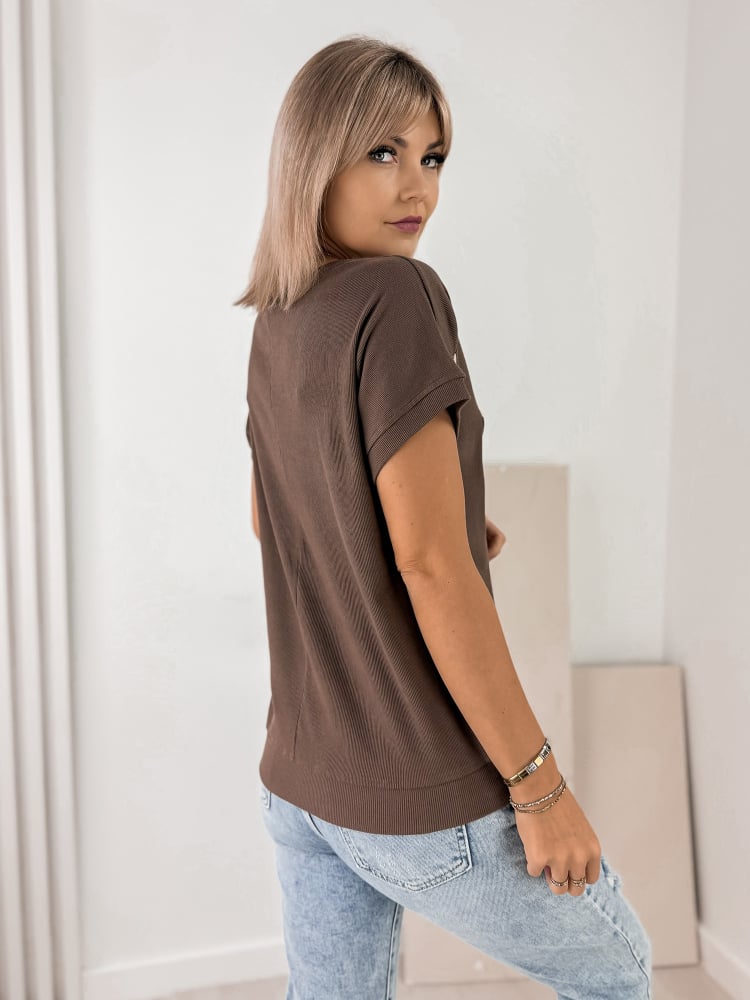 BLUZKA EVANA BRĄZOWA