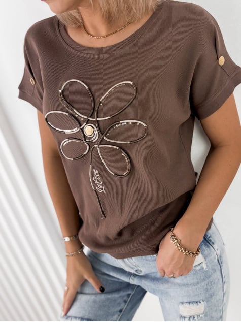 BLUZKA EVANA BRĄZOWA