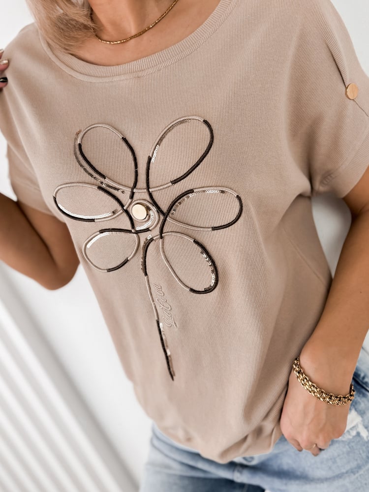 BLUZKA EVANA BEŻOWA