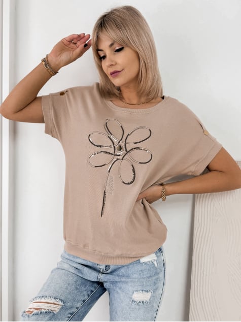 BLUZKA EVANA BEŻOWA