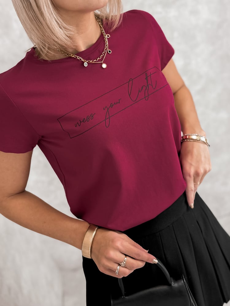 BLUZKA VELMO MALINOWA