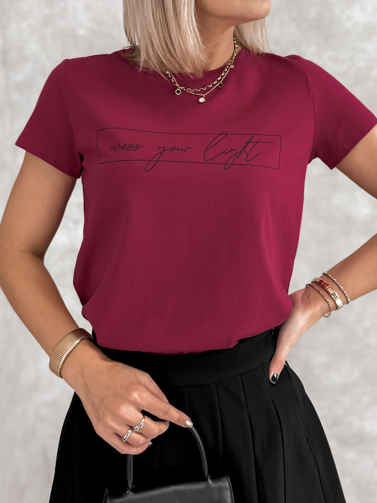 BLUZKA VELMO MALINOWA