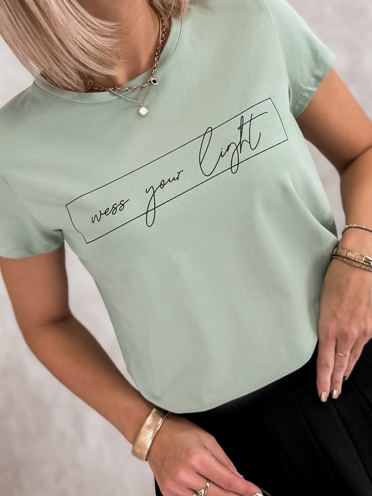 BLUZKA VELMO PISTACJOWA