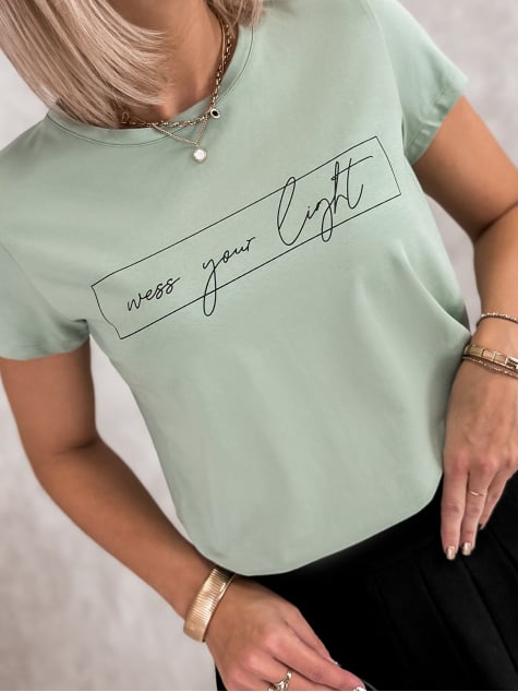 BLUZKA VELMO PISTACJOWA