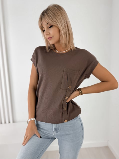 BLUZKA PYLNO BRĄZOWA