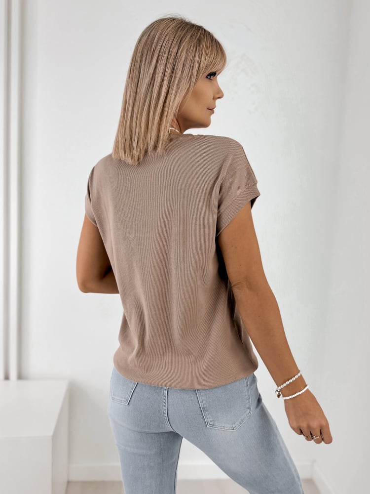 BLUZKA PYLNO CIEMNOBEŻOWA