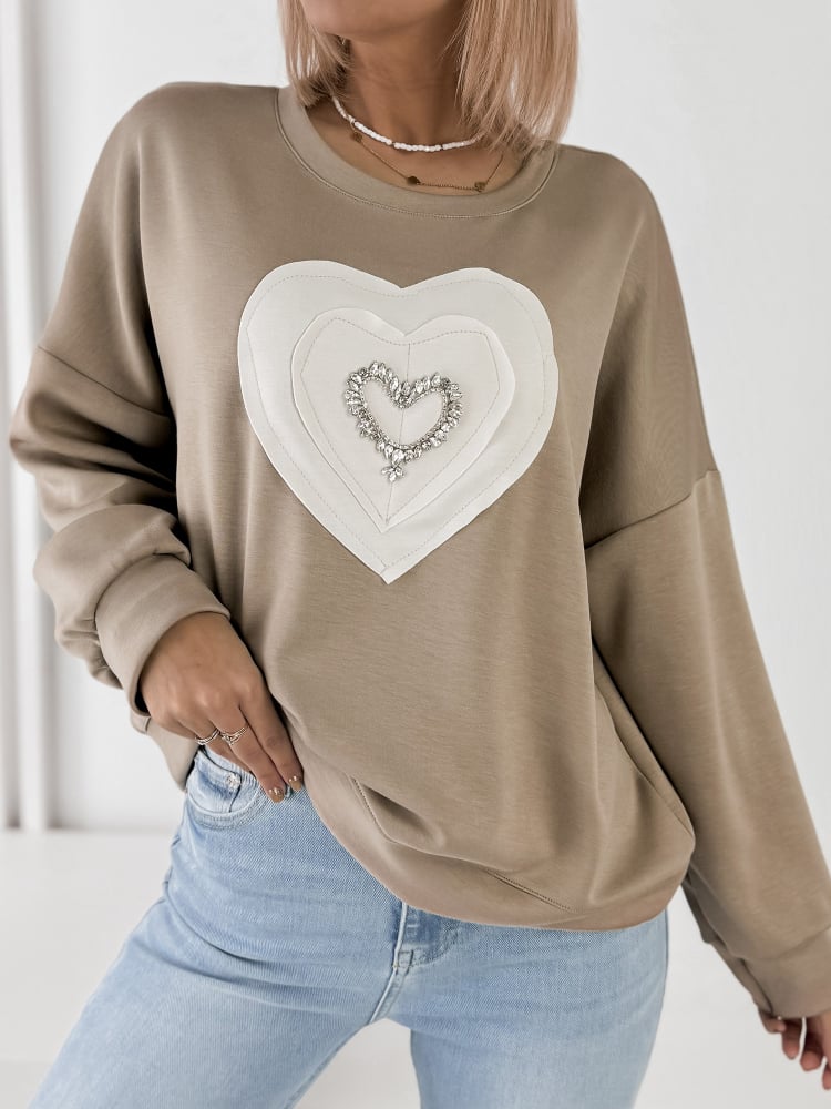 BLUZA BELNOR CIEMNOBEŻOWA