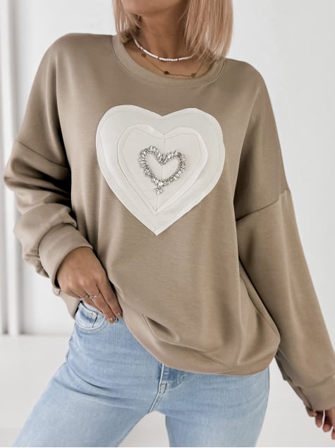 BLUZA BELNOR CIEMNOBEŻOWA