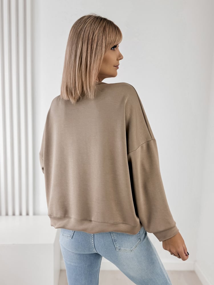 BLUZA BELNOR CIEMNOBEŻOWA