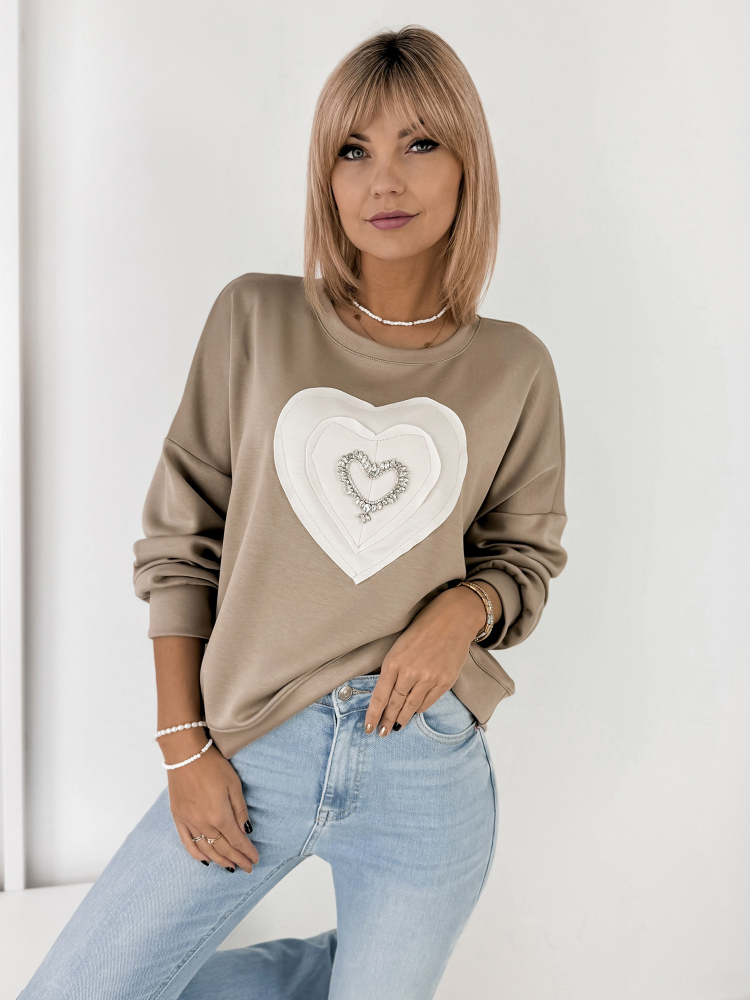 BLUZA BELNOR CIEMNOBEŻOWA