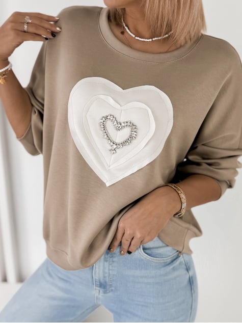 BLUZA BELNOR CIEMNOBEŻOWA