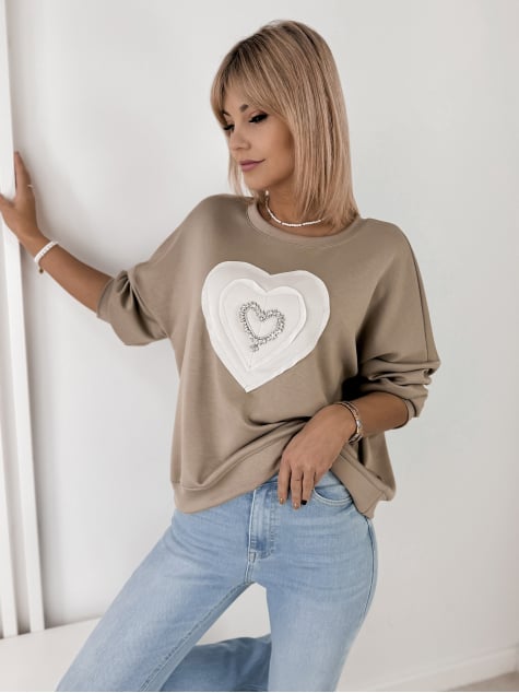 BLUZA BELNOR CIEMNOBEŻOWA