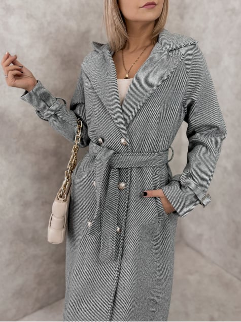 PŁASZCZ PEINA SZARY