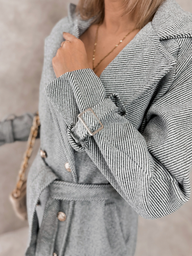 PŁASZCZ PEINA SZARY